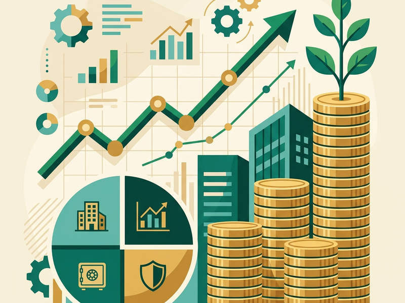 Budget Saving Bright planning concept illustration